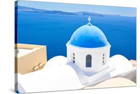 Church in Santorini, Greece - Stock Image-beerkoff-Stretched Canvas