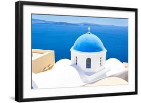 Church in Santorini, Greece - Stock Image-beerkoff-Framed Photographic Print