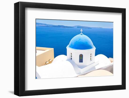 Church in Santorini, Greece - Stock Image-beerkoff-Framed Photographic Print