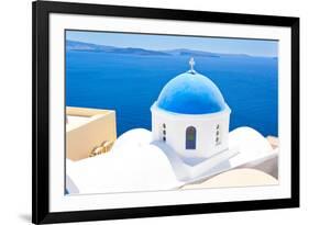 Church in Santorini, Greece - Stock Image-beerkoff-Framed Photographic Print