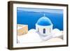 Church in Santorini, Greece - Stock Image-beerkoff-Framed Photographic Print