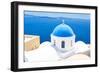 Church in Santorini, Greece - Stock Image-beerkoff-Framed Photographic Print