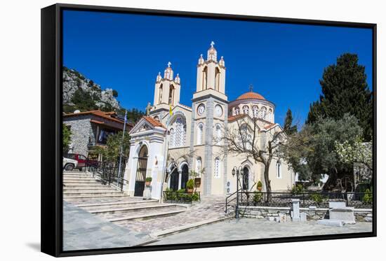 Church in Sianna Village, Rhodes, Dodecanese Islands, Greek Islands, Greece-Michael Runkel-Framed Stretched Canvas