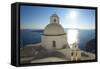 Church in Thira, Santorini, Cyclades, Greece-Katja Kreder-Framed Stretched Canvas