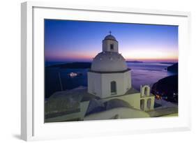 Church in Thira, Santorini, Cyclades, Greece-Katja Kreder-Framed Photographic Print