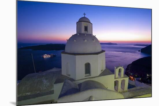 Church in Thira, Santorini, Cyclades, Greece-Katja Kreder-Mounted Photographic Print