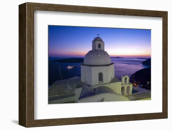 Church in Thira, Santorini, Cyclades, Greece-Katja Kreder-Framed Photographic Print