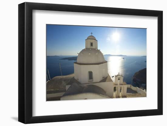 Church in Thira, Santorini, Cyclades, Greece-Katja Kreder-Framed Photographic Print