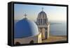 Church in Thira, Santorini, Kyclades, South Aegean, Greece, Europe-Christian Heeb-Framed Stretched Canvas