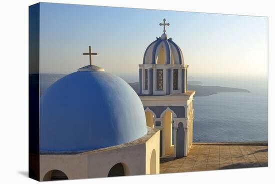 Church in Thira, Santorini, Kyclades, South Aegean, Greece, Europe-Christian Heeb-Stretched Canvas