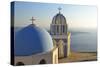 Church in Thira, Santorini, Kyclades, South Aegean, Greece, Europe-Christian Heeb-Stretched Canvas