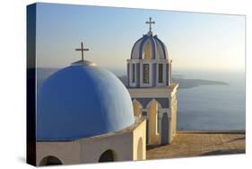 Church in Thira, Santorini, Kyclades, South Aegean, Greece, Europe-Christian Heeb-Stretched Canvas