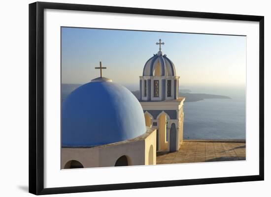 Church in Thira, Santorini, Kyclades, South Aegean, Greece, Europe-Christian Heeb-Framed Photographic Print