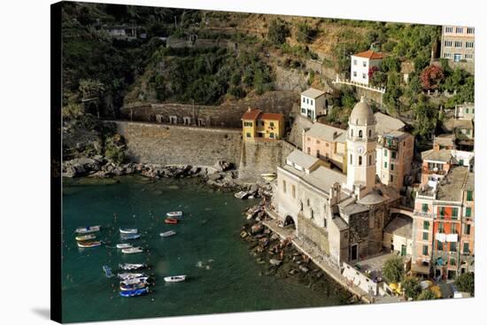 Church In Vernazza-George Oze-Stretched Canvas