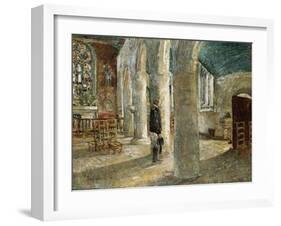 Church Interior, Brittany, 1897-Childe Hassam-Framed Giclee Print