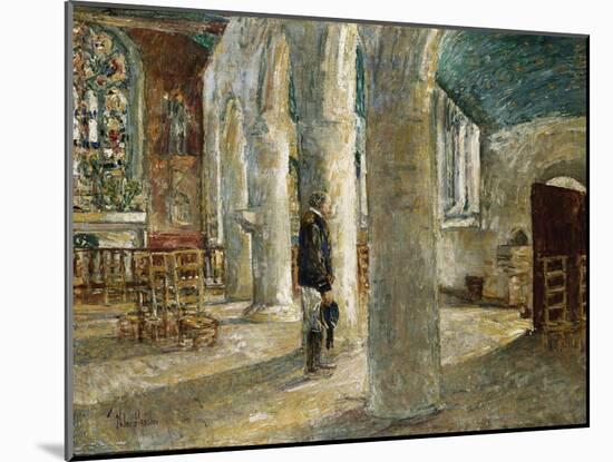 Church Interior, Brittany, 1897-Childe Hassam-Mounted Giclee Print