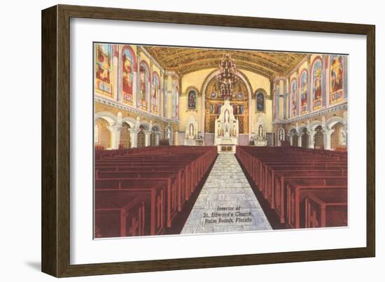 Church Interior, Palm Beach, Florida-null-Framed Art Print