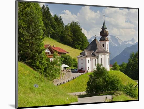 Church Maria Gern, to Vordergern, Berchtesgadener Land District, Bavaria, Germany-Rainer Mirau-Mounted Photographic Print