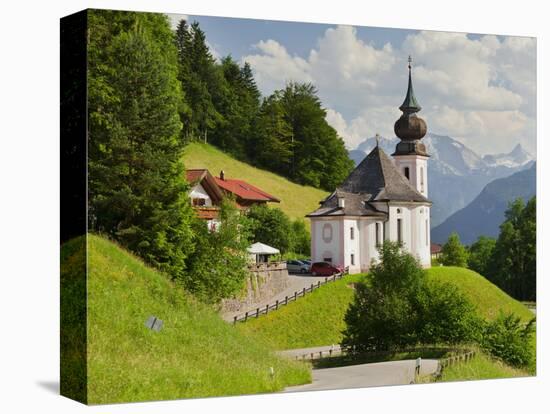 Church Maria Gern, to Vordergern, Berchtesgadener Land District, Bavaria, Germany-Rainer Mirau-Stretched Canvas