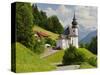 Church Maria Gern, to Vordergern, Berchtesgadener Land District, Bavaria, Germany-Rainer Mirau-Stretched Canvas