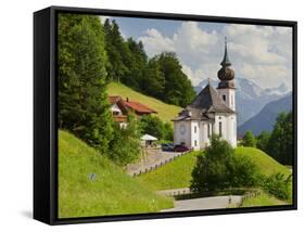 Church Maria Gern, to Vordergern, Berchtesgadener Land District, Bavaria, Germany-Rainer Mirau-Framed Stretched Canvas