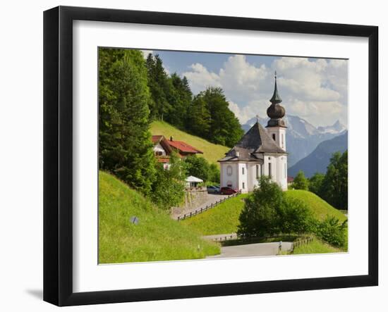 Church Maria Gern, to Vordergern, Berchtesgadener Land District, Bavaria, Germany-Rainer Mirau-Framed Photographic Print
