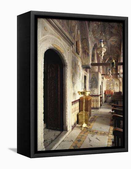 Church, Monastery of St. John, Patmos, Dodecanese, Greek Islands, Greece, Europe-Simanor Eitan-Framed Stretched Canvas