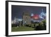 Church next to Factory at Night-Robert Brook-Framed Photographic Print