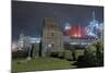 Church next to Factory at Night-Robert Brook-Mounted Photographic Print