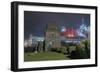 Church next to Factory at Night-Robert Brook-Framed Photographic Print