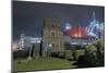 Church next to Factory at Night-Robert Brook-Mounted Photographic Print