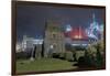 Church next to Factory at Night-Robert Brook-Framed Photographic Print