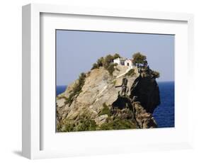 Church of Agios Ioannis, Used in the Film Mamma Mia, Skopelos, Sporades Islands, Greece-Robert Harding-Framed Photographic Print