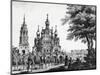 Church of Assumption and Gagarin Palace in Moscow by Giacomo Quarenghi Domenico (1744-1817)-Giacomo Quarenghi-Mounted Giclee Print