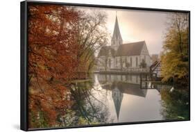 Church of Blaubeuren Monastry Reflecting in Blautopf Spring-Markus-Framed Photographic Print