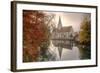 Church of Blaubeuren Monastry Reflecting in Blautopf Spring-Markus-Framed Photographic Print