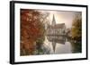 Church of Blaubeuren Monastry Reflecting in Blautopf Spring-Markus-Framed Photographic Print