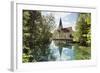 Church of Blaubeuren Monastry Reflecting in Blautopf Spring-Markus-Framed Photographic Print