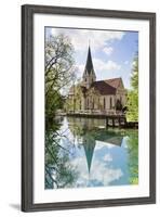 Church of Blaubeuren Monastry Reflecting in Blautopf Spring-Markus-Framed Photographic Print