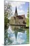 Church of Blaubeuren Monastry Reflecting in Blautopf Spring-Markus-Mounted Photographic Print