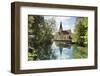 Church of Blaubeuren Monastry Reflecting in Blautopf Spring-Markus-Framed Photographic Print