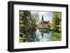 Church of Blaubeuren Monastry Reflecting in Blautopf Spring-Markus-Framed Photographic Print