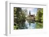 Church of Blaubeuren Monastry Reflecting in Blautopf Spring-Markus-Framed Photographic Print