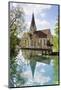 Church of Blaubeuren Monastry Reflecting in Blautopf Spring-Markus-Mounted Photographic Print