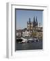 Church of Great Saint Martin and Cathedral, Seen across the River Rhine, Cologne, North Rhine Westp-Hans Peter Merten-Framed Photographic Print