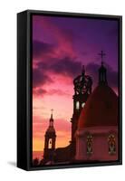 Church of Guadalupe at Sunset-Randy Faris-Framed Stretched Canvas