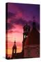 Church of Guadalupe at Sunset-Randy Faris-Stretched Canvas