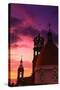 Church of Guadalupe at Sunset-Randy Faris-Stretched Canvas