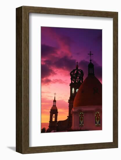 Church of Guadalupe at Sunset-Randy Faris-Framed Photographic Print