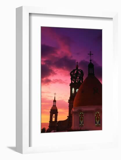 Church of Guadalupe at Sunset-Randy Faris-Framed Photographic Print